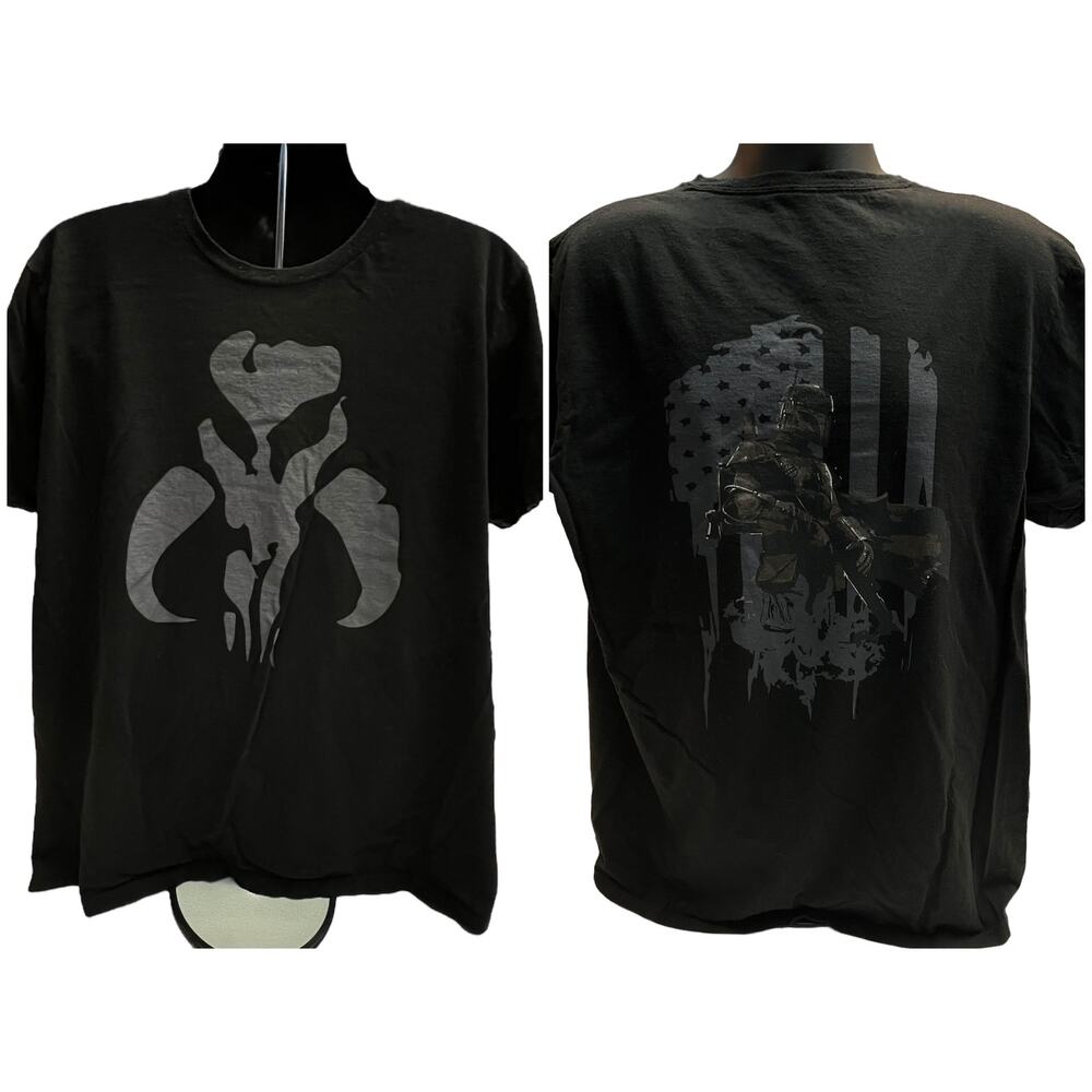 Star Wars Mandalorian Boba Fett T-Shirt - Mythosaur Skull Symbol 2XL Concert Tee